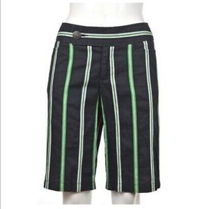 Nanette Lenore Navy Stripe Bermuda Shorts